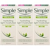 Simple Skin Hydrating Moisturizer, Facial Moisturizer for Sensitive Skin with 12 Hour Moisturization, 4.2 Ounce (Pack of 3)
