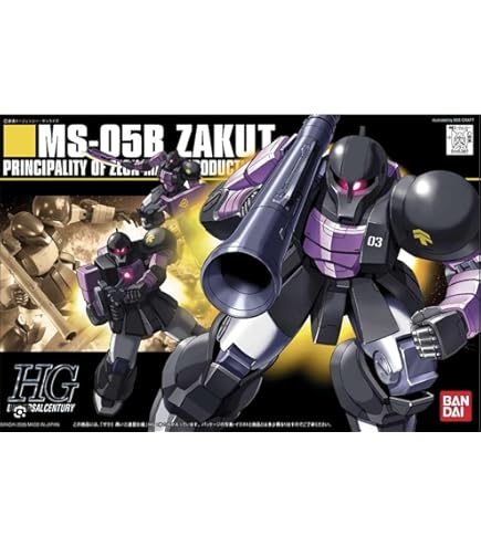 BANDAI HGUC MS-06F ザクII 1/144 Amazon.com: Gundam MS-06F-2 Zaku II F2 EFSF HGUC 1/144 Scale