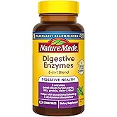 Nature Made Digestive Enzymes 5-in-1 Blend, 90 Chewable Tablets | Digestive Health Support, Helps with Occasional Bloating and Abdominal Discomfort, Peppermint Flavor, 30 Day Supply