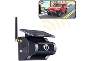 Wireless Backup Camera Solar Magnetic: WiFi Cordless Scratch-Free Hitch Trailer Truck Rear View Camera HD 1080P No Drilling Small RVs Car Reverse Cam Night Vision Connect Phone - Wzbb V6