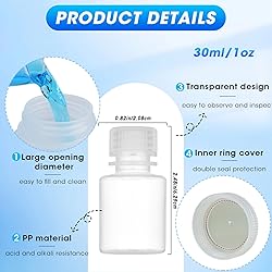 LZHNB 1oz/30ml Plastic Sample Bottles with