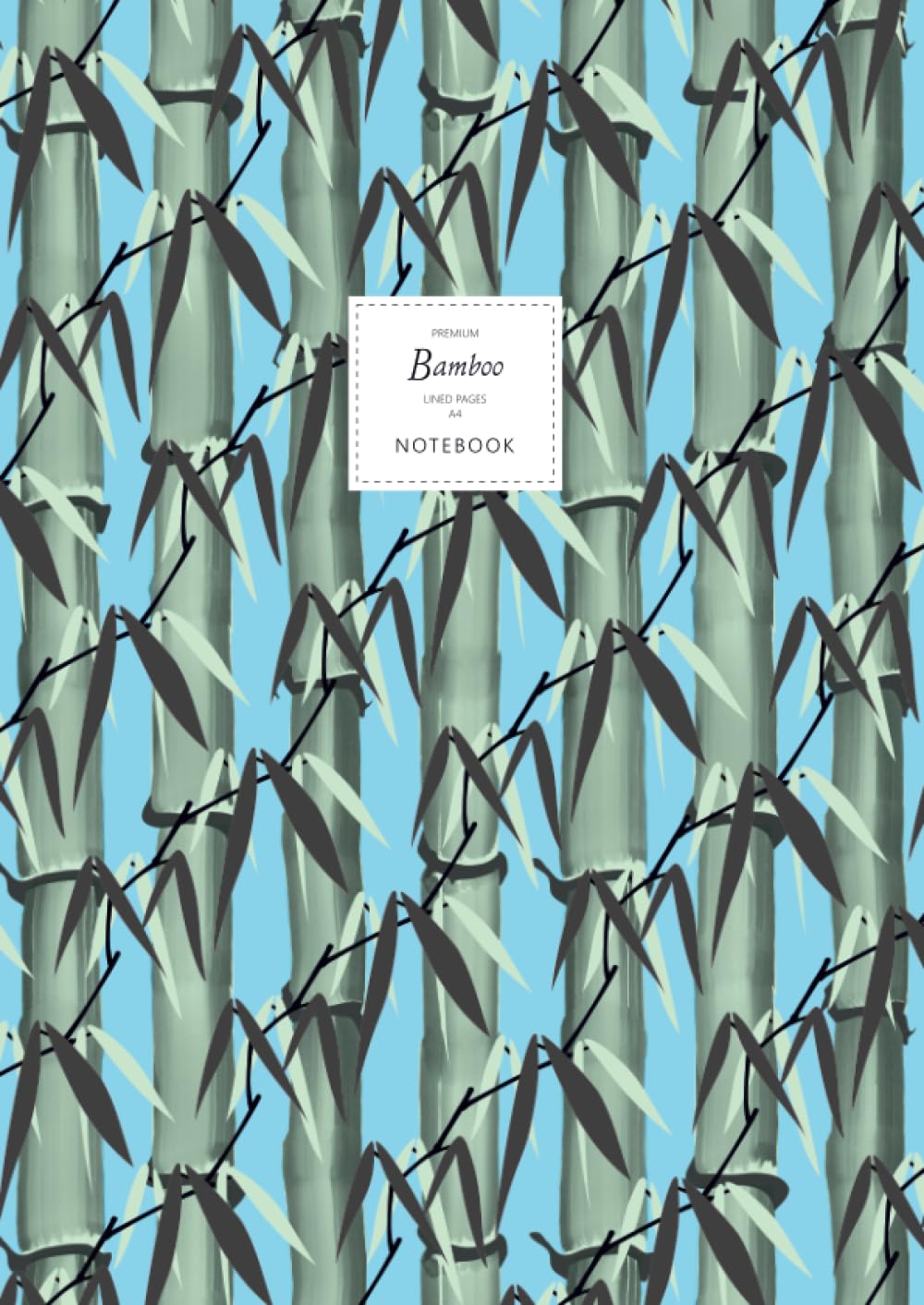 Bamboo Notebook - Lined Pages - A4 - Large: (Sky Blue Edition) Notebook 192 lined pages (A4 / 8.27x11.69 inches / 21x29.7cm)