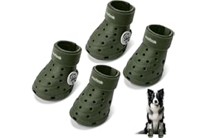 WOOFTRAK Dog Shoes Breathable Dog Shoe for Hot Pavement, Dog Booties and Paw Protectors, Non-Slip Waterproof Dog Sandals Boots (Green, M: (2.6’’x2.3'')(L*W))