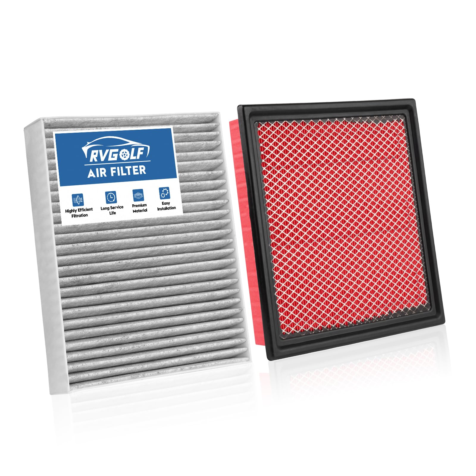 Photo 1 of RVgolf Engine+Cabin Air Filters Fit for 2014-2018 Chevrolet Silverado 1500?GMC Sierra 1500, 2015-2020 Suburban Engine Air Filter Replacement Air Filter for My Car Accessories# CA8755A CF11809