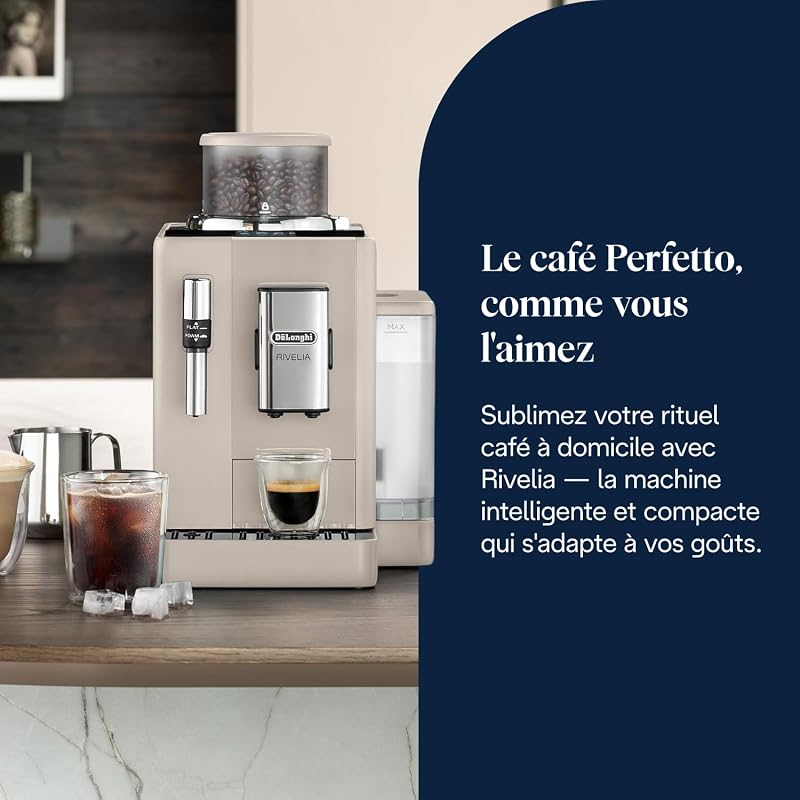 Rivelia - Machine à Café Automatique 8 Boissons Beige