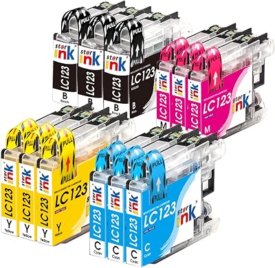 starink LC123 Ink Cartridges Compatible with Brother MFC-J6520DW J4510DW