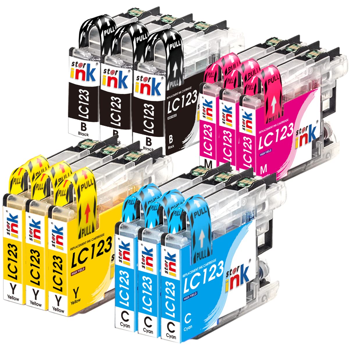 starink LC123 Ink Cartridges Compatible with Brother LC123 Ink for Brother MFC-J6520DW MFC-J4510DW DCP-J152W MFC-J470DW MFC-J6920DW DCP-J132W DCP-J172W MFC-J6720DW MFC-J4410DW MFC-J4610 MFC-J4710DW