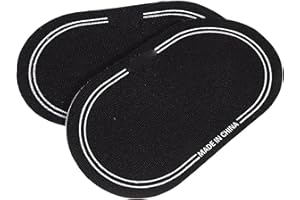 Crovakeu 2pcs Drum Head Protection Stickers, Black Double Kick Drum Pads, Tear-Resistant Drum Skin Strengthening Patches for 