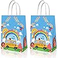 YOOUUQIAN 20PCS Cartoon Melon Birthday Party Supplies,Kid Party Decorations School Busgift bags,candy boxes,Boys and Girls Candy Bags for Birthday Party