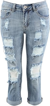 denim pedal pusher shorts