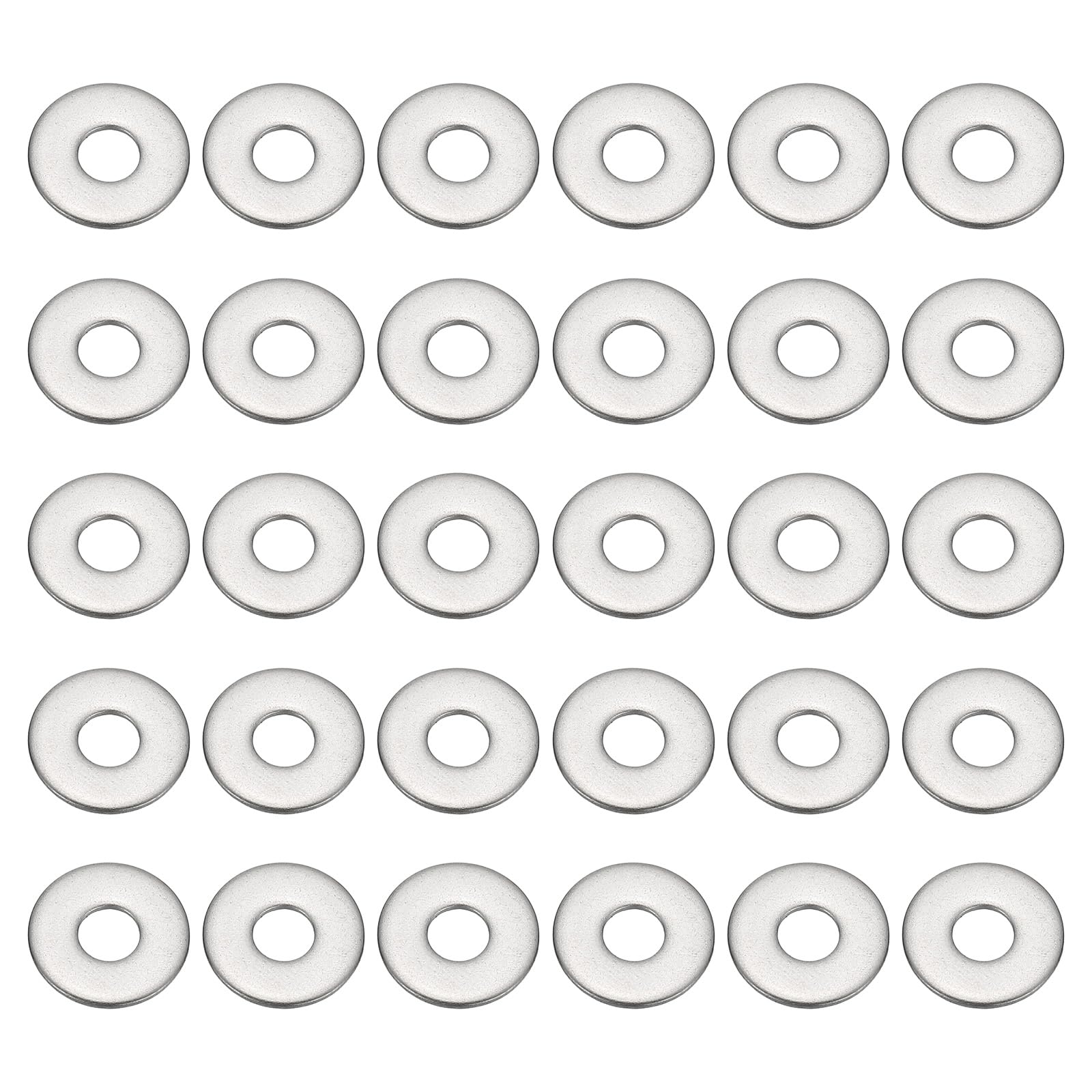 PATIKIL 304 Stainless Steel Flat Washer, 100 Pack 1/6" ID x 4/9" OD x 0.04" Thickness Metal Fender Washers Small Washers for Screws Bolts Assortment