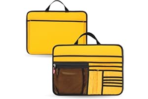 BAGGEX STORE Unisex Bag Briefcase Insert Organizer for Work Office File Document Laptop Storage Organizer (S, Deep Yellow)
