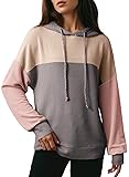 Dokotoo Hoodies for Women Color Block Oversized