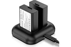 ENEGON LP-E10 Replacement Battery (2-Pack) and Rapid Dual Charger for Canon LP E10 Canon EOS Rebel T3 T5 T6 T7 T100 Kiss X50 