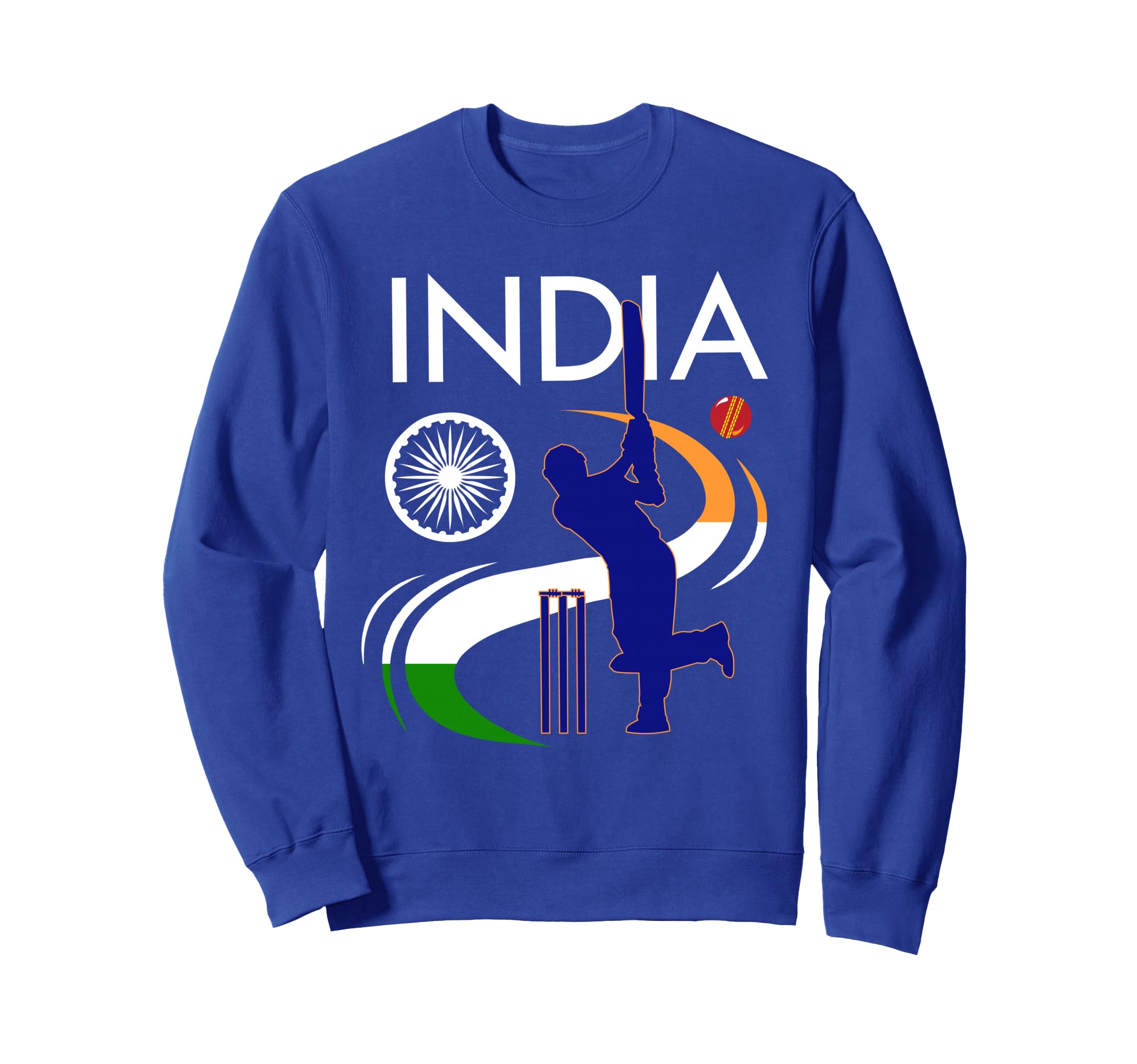 India Cricket With Indian Flag Brush Stroke Sweatshirt