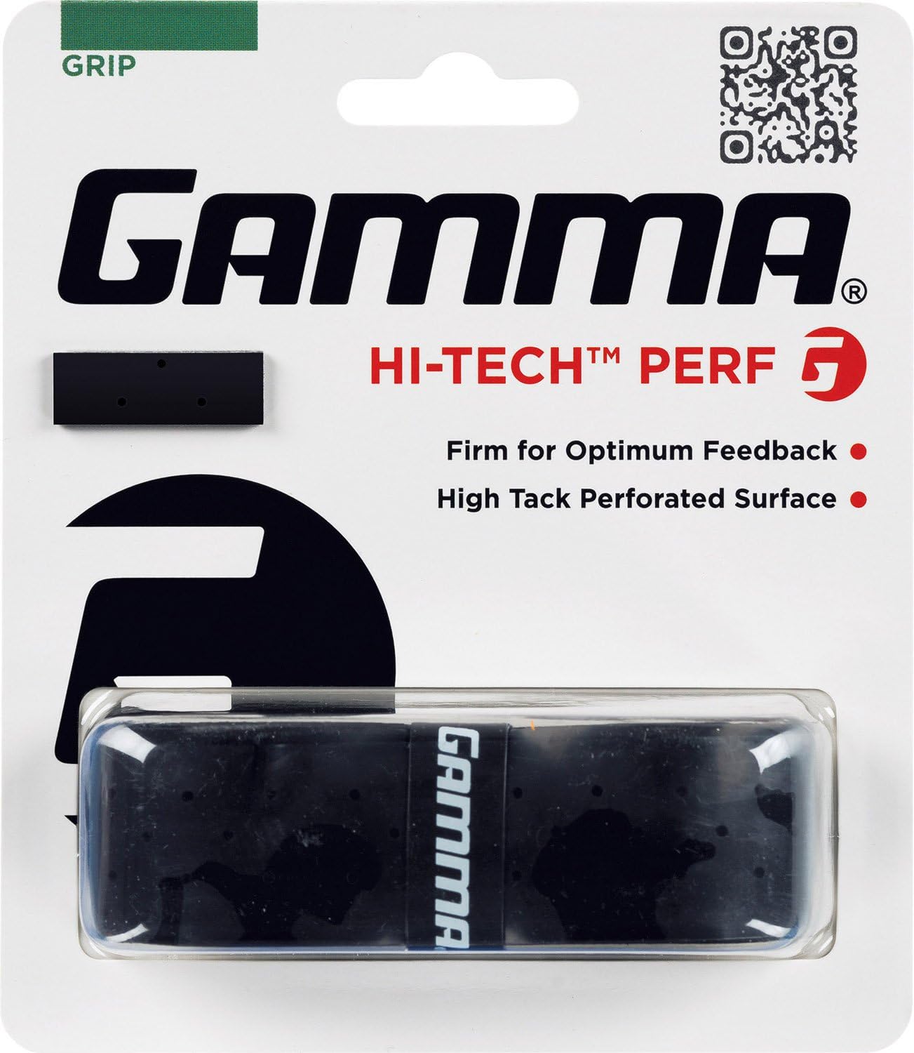 Gamma Hi-Tech Perforated Replacement Grip, Black : Tennis Racket Grips : Sports & Outdoors