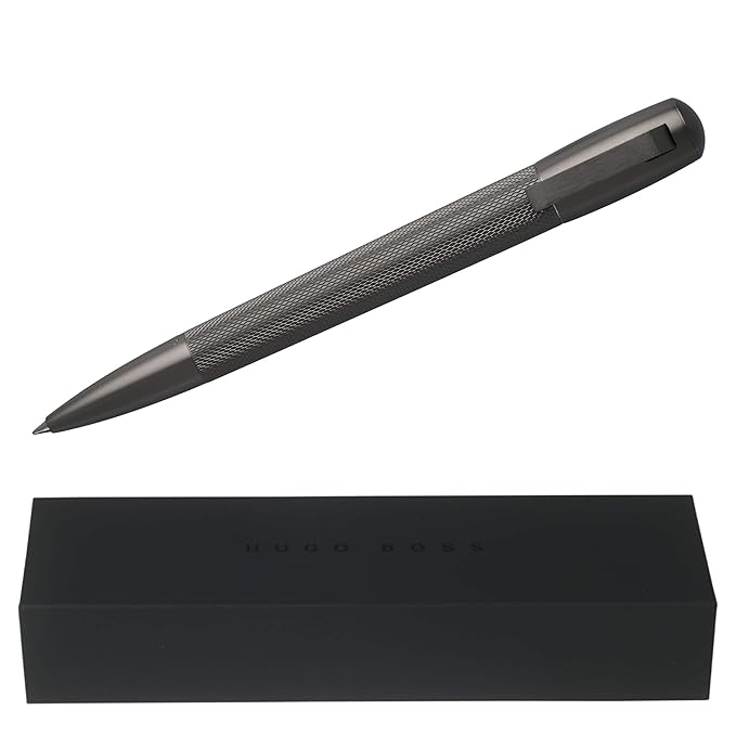 Hugo Boss Pure Matte Dark Chrome Ballpoint Pen HSY6034 - Image 3