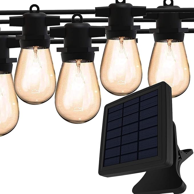 Amazon.com: Guirnalda de luces solares Magictec LED S14 Luz solar al