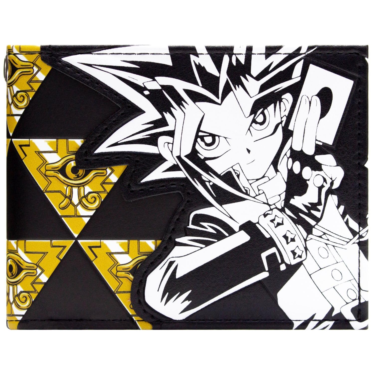 Kazuki Takahashi Yu-Gi-Oh! Millennium Eye Wallet Bi-Fold ID & Card Holder, Black