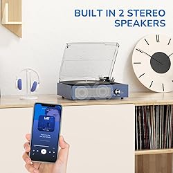 Vinyl Record Player with 2 Stereo Speakers