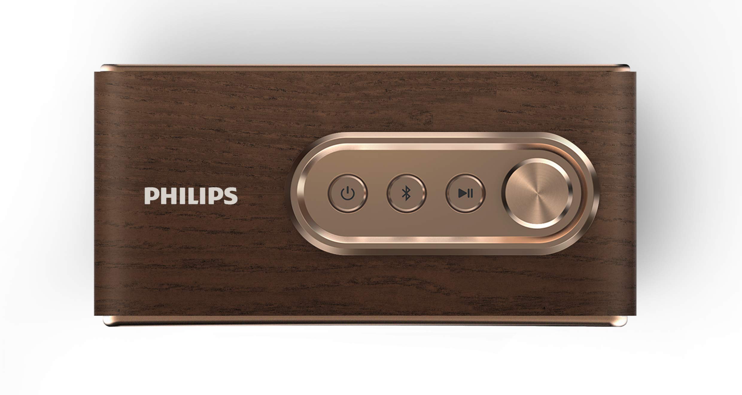 Philips Portable Bluetooth Speaker VS300/00 Portable Bluetooth Speaker (Bluetooth, 10 Hours’ Battery Life, Powerful Sound, Rich Bass, 3.5-mm Audio-In, 4 W) Brown