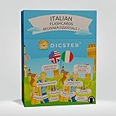 Dicster Italian Language Flashcards - Beginner Essentials 1: 52 Flashcards & 275+ Essential Words & Phrases, Pronunciation Guides, Online Audio, Illustrations for Students & Travelers