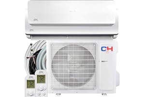 COOPER & HUNTER Cooper&Hunter 28,000 BTU Hyper Cooling and Heating Dual 2 Zone 9,000 BTU + 18,000 BTU Wall Mount Ductless Mini Split Heat Pump Air Conditioning System with Installation Kits