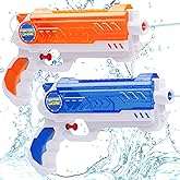 Quanquer 2 Pack Water Guns for Kids - 300cc Squirt Water Pistol Blaster Gun with Trigger for Boys Girls Toddlers, Summer Party Favors for Outdoor Swimming Pool Beach Water Fighting