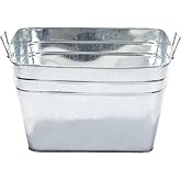 Little Giant Galvanized Square Tub (16 Gallon) Classic Utility Metal Bucket with Handle for Feeding, Watering, &amp; Washing (Item No. GST16)