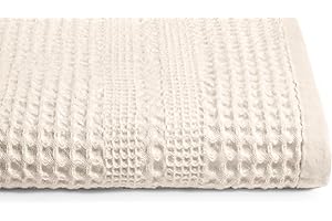 GILDEN TREE Waffle Towels Quick Dry Lint Free Thin Bath Towel, Classic Style (Cream)
