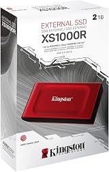 Kingston XS1000 2TB External SSD USB 3.2 Gen 2 Red SXS1000R/2000G view 3