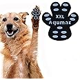 Aqumax Dog Paw Protector Gripper Traction Pads,Dog Paw Covers,Foot Stickers in Summer Hot/Winter Cold Pavement,Dog Shoes Booties Socks Replacement,12 Sets (48 pcs) XXL Black
