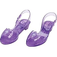 Amazon.com: Cinderella Jelly Shoes, Official Disney Princess Costume Shoes  with Rapunzel Emblem, Kids Size 11/12 Medium : Clothing, Shoes & Jewelry