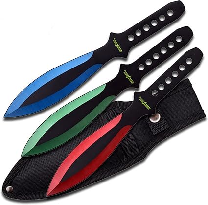 Amazon Com Perfect Point Pp 114 3rgb Thrower Knife Set 9 Overall 3 Piece Sports Outdoors