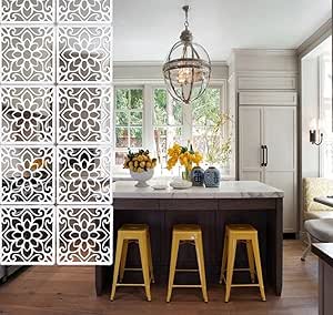 Amazon.com: Lchen Hanging Room Divider,4 Pieces Wood ...