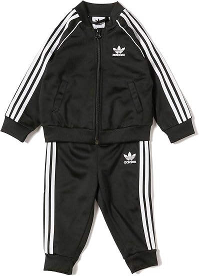 Amazon コドモビームス こども ビームス ベビー用品 Adidas Sst トラックスーツ 80 100cm キッズ Black Wht 90 Tシャツ カットソー 通販