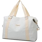 Travel Duffle Bag,Weekender Bags for Women Men,Overnight Carry On Tote Bags,Large Sports Gym Bags Portable Double Layer Wet Pocket Traveling Duffel Tote Bag Grey