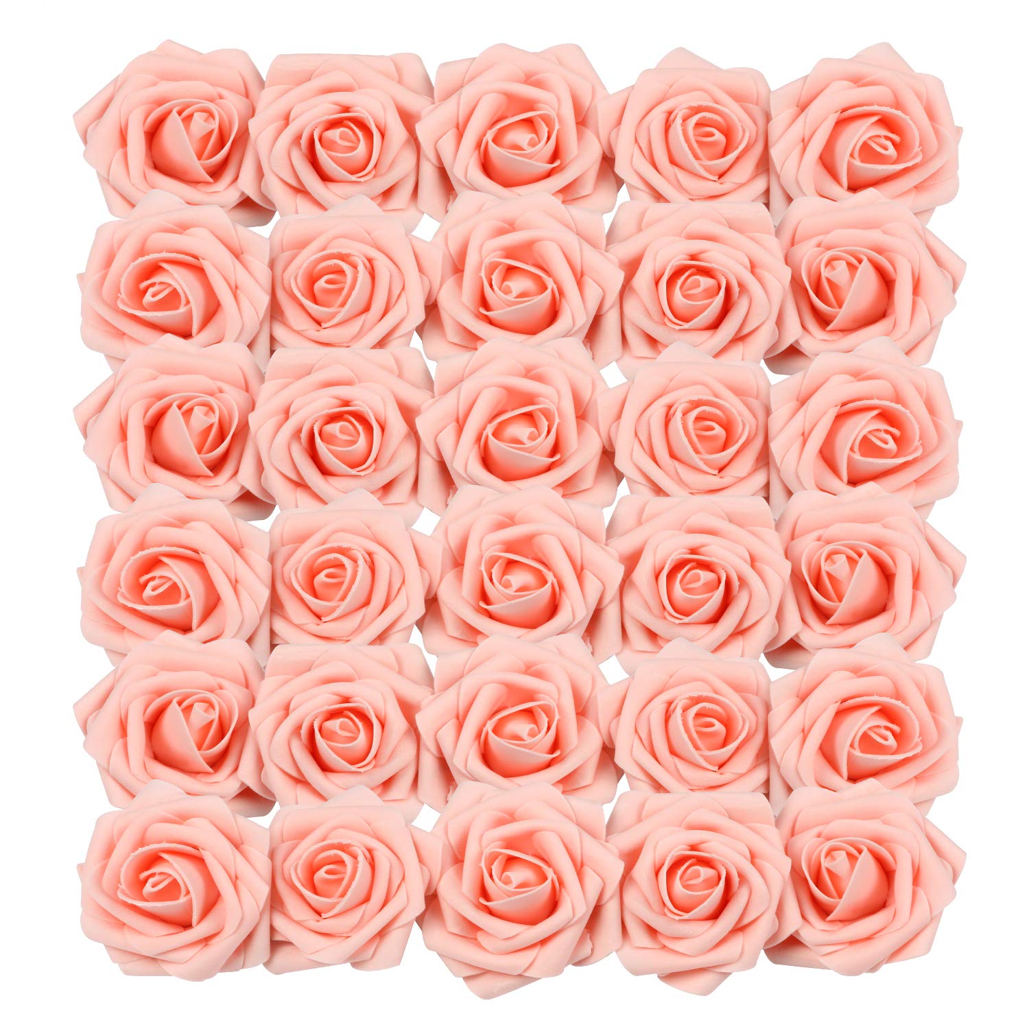 Artificial Flowers Pink Rose 30pcs Real Looking Fake Roses