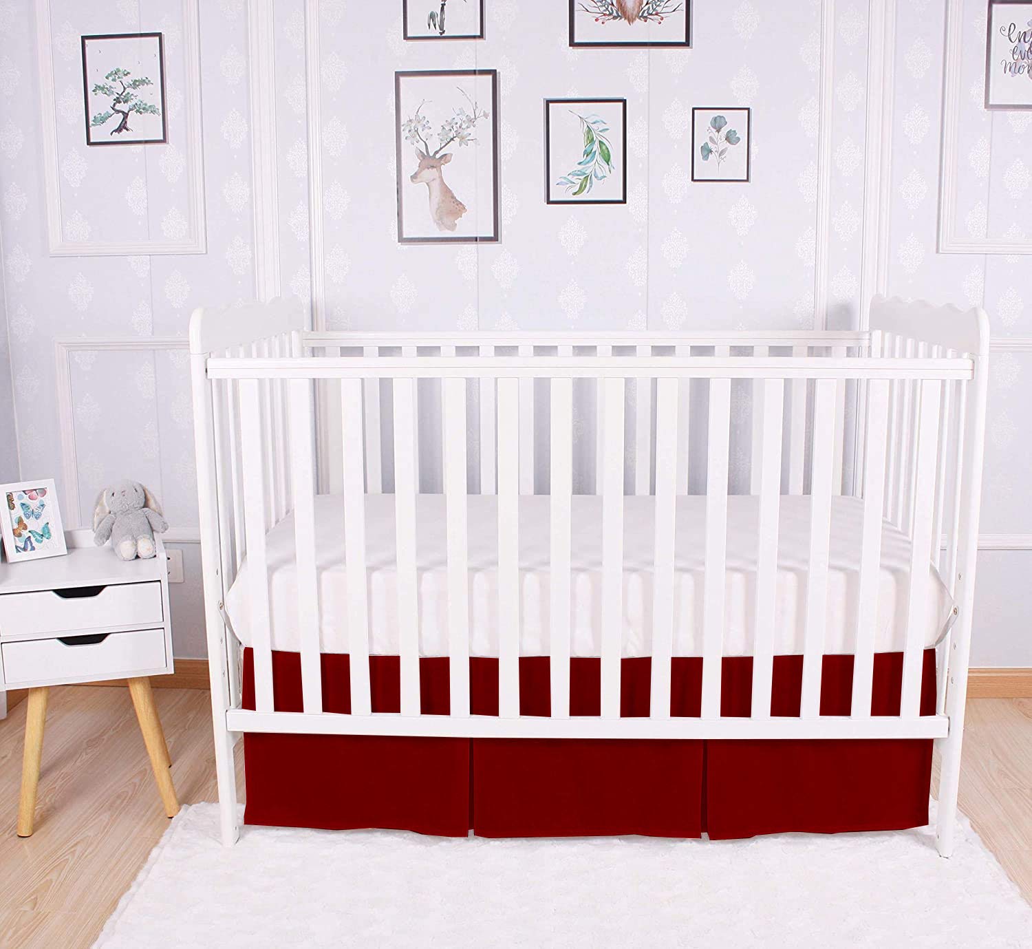 burgundy baby bedding