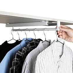 BaiNong Pull Out Closet Rod - White, 21-1/4