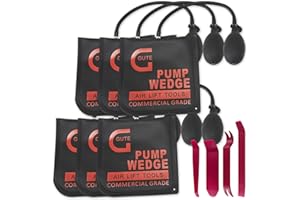 Gute Air Wedge Bag Pump, Strong Commercial Grade Air Wedge Bag Pump Professional Leveling Kit & Alignment Tool Bag in the Popular Medium Size (6 Pack)