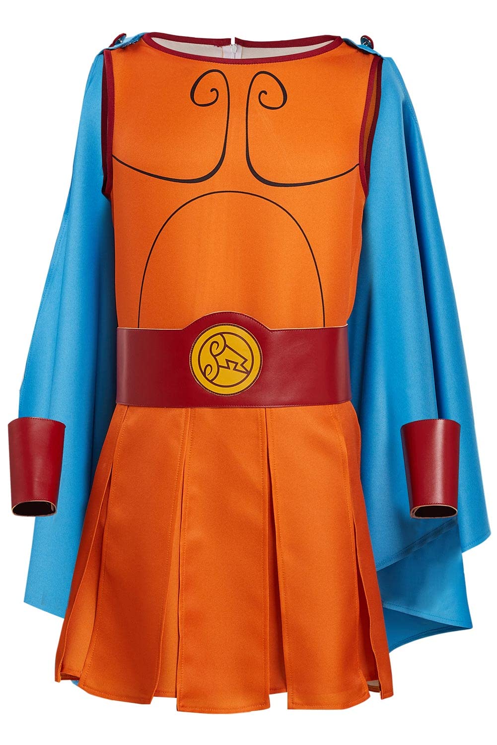 BAEHEU Hercules Cosplay Costume Hercules Outfits for Adults Costume with Cape Blue Halloween Carnival Suit Set