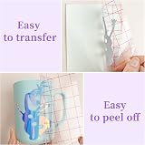 Prime Vinyl Transfer Tape 12" x 11ft Clear Vinyl Paper Craft Cutting Machine view 4