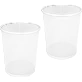 2-Pack 6-Gallon Steel Mesh Trash Can, Recycling Bin, White Wastebasket | Desk trash can for dorm, bedroom or office use; it also serves as a recycling bin for home or desk