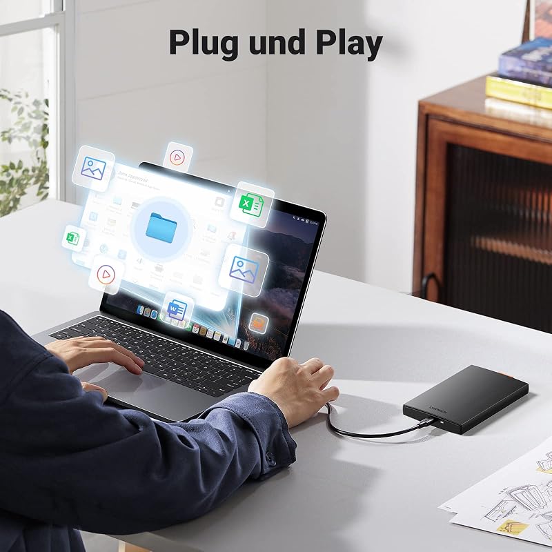 2,5 Zoll Festplattengehäuse 6Gbps Gehäuse für 2,5 Zoll SSD und HDD