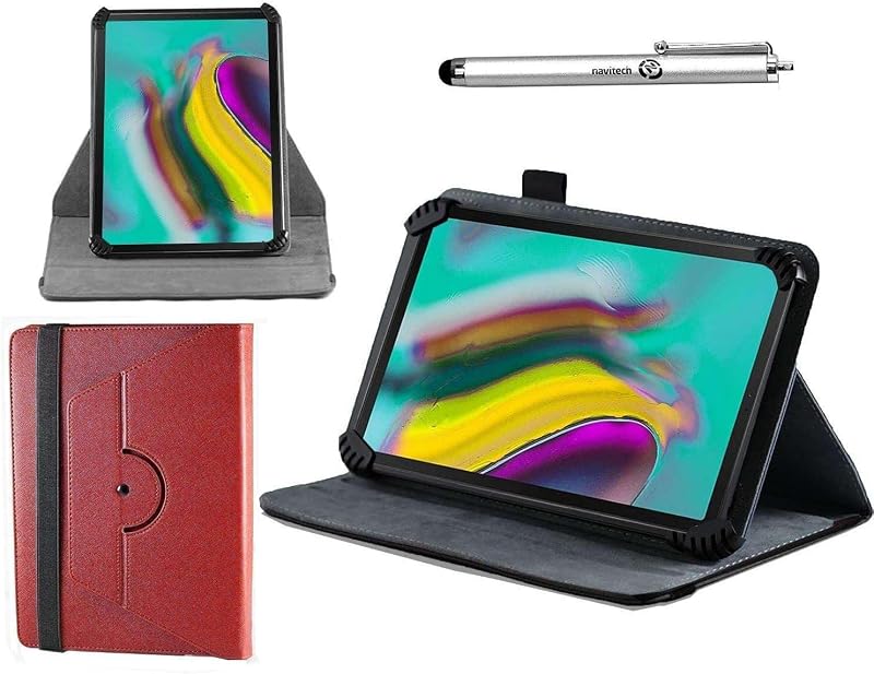Navitech Red Case 360 Stand Stylus for DOOGEE T20 Mini 8 Inch Tablet