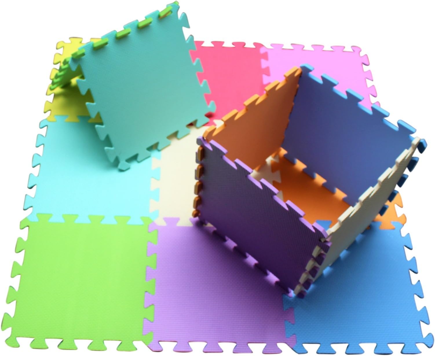 HOME HUT EVA INTERLOCKING FLOORING ACTIVITY PLAY SOFT FOAM MAT SET TILES CHILDREN KIDS (40)