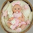 KSBD Lifelike Reborn Baby Dolls - 20 Inch Cute Realistic Silicone Baby Girl Doll，Real Life Baby Dolls Full Vinyl Body Newborn with Accessories for 3+ Years Old Kids Gifts