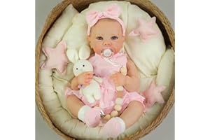 KSBD Realistic Reborn Baby Dolls - 20 Inch Cute Lifelike Real Life Baby Dolls Newborn Silicone Baby Dolls Girl with Soft Full Vinyl Body and Accessories can Swimming for 3+ Years Old Kids Gifts