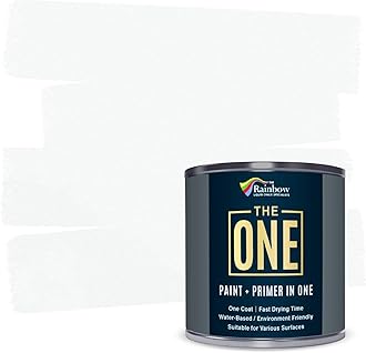 THE ONE All-In-One Paint & Primer - Off White Gloss, 250 ml | Multi-Surface 1 Coat Formula | Easy Indoor & Outdoor Decorating for Home & Garden Walls, Floors & Furniture | Water-Based & Low VOC